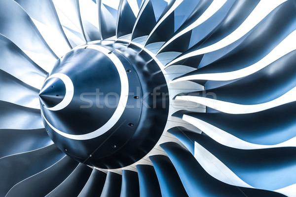 Jet motor Blauw technologie industriële machine Stockfoto © nelsonart