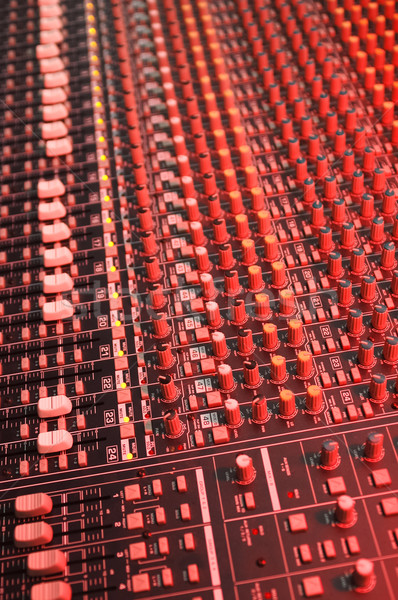 De audio estudio rojo iluminación música etapa Foto stock © nelsonart