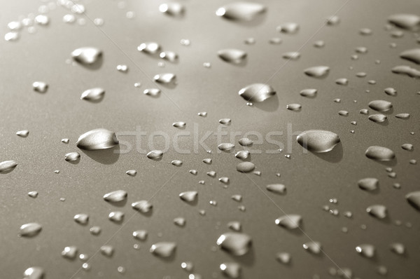 Regendruppels metaal luxe metalen voertuig paneel Stockfoto © nelsonart
