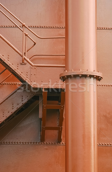 Raffinerie pipeline escalier stockage installation structure Photo stock © nelsonart