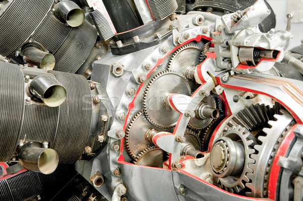 Propeller Motor Präzision Mechanik innerhalb Jahrgang Stock foto © nelsonart