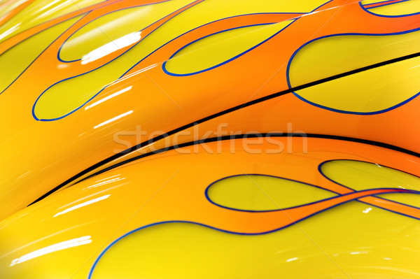 Vlammen kleurrijk vlammende gewoonte auto abstract Stockfoto © nelsonart