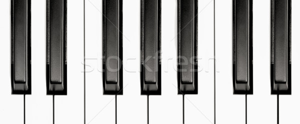 Tasti del pianoforte bianco nero primo piano tastiera piano chiave Foto d'archivio © nelsonart