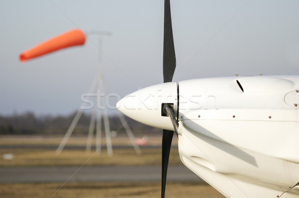 плоскости пропеллер самолета самолет ветер белый Сток-фото © nelsonart