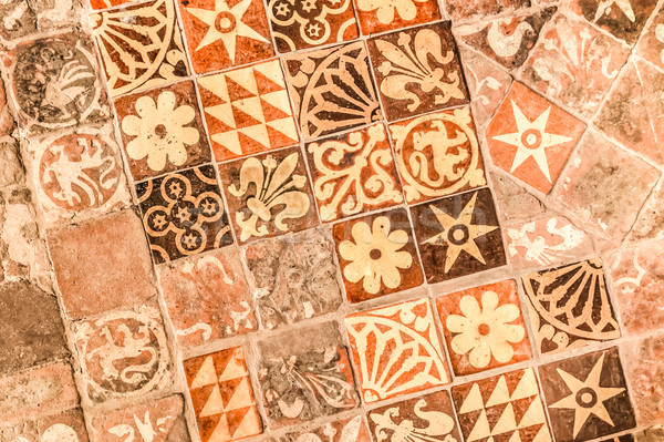 средневековых плитки древних полу знакомства аннотация Сток-фото © nelsonart