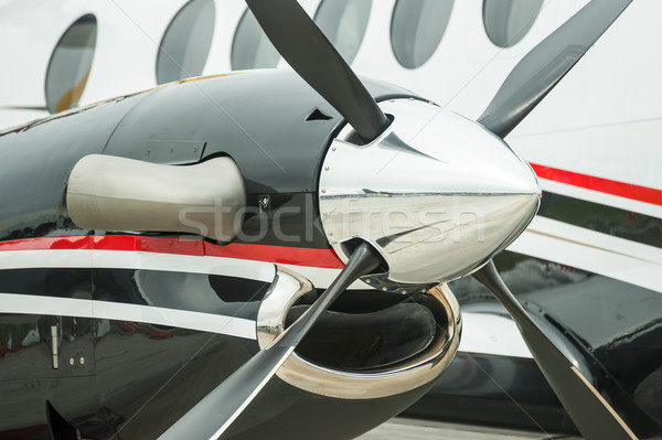 Hélice pista avião motor vôo avião Foto stock © nelsonart