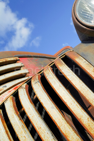 Stockfoto: Roest · emmer · vrachtwagen · vintage · abstract · motor