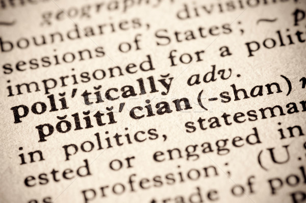 Politicus woordenboek definitie woord kantoor tekst Stockfoto © nelsonart