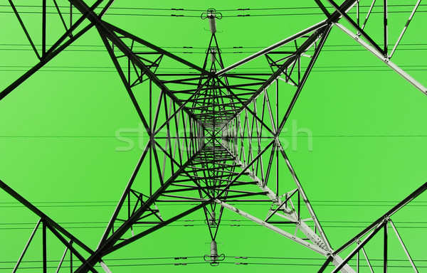 Zöld energia nagyfeszültség távvezeték üzlet absztrakt ipar Stock fotó © nelsonart