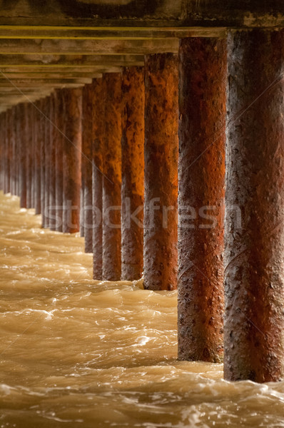 Metal pier acqua Ocean onda Foto d'archivio © nelsonart