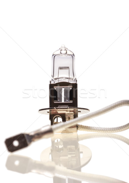 Auto halogeen lamp gloeilamp geïsoleerd witte Stockfoto © nemalo