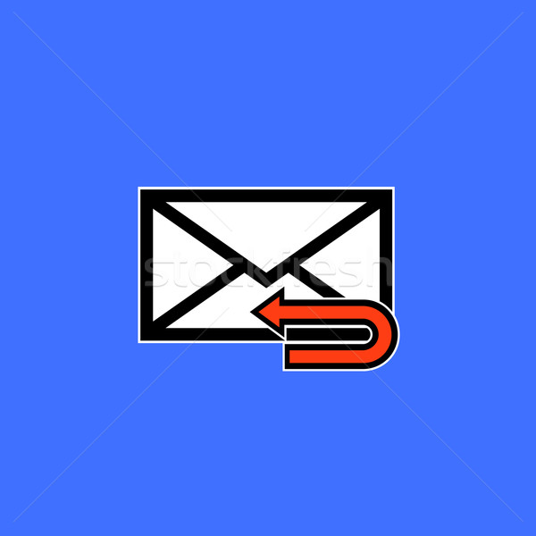 E-mail symbool brief icon vector ontwerp Stockfoto © nemalo