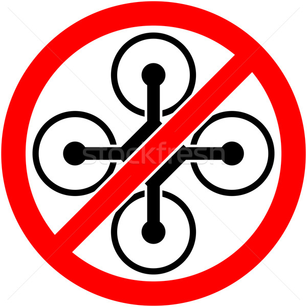 Geen verboden symbool vector niet vliegen Stockfoto © nemalo