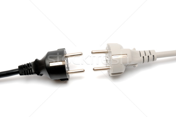 Electrical plug isolated on white Stock photo © nemalo