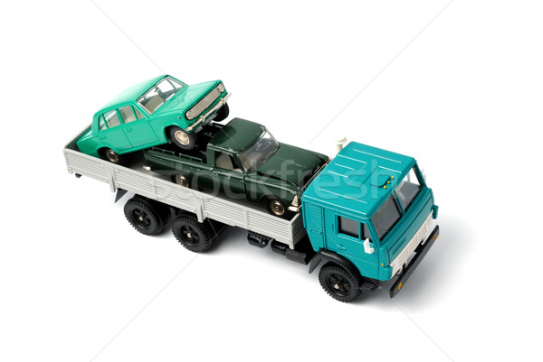 Transportation of toy cars for disposal Stock photo © nemalo