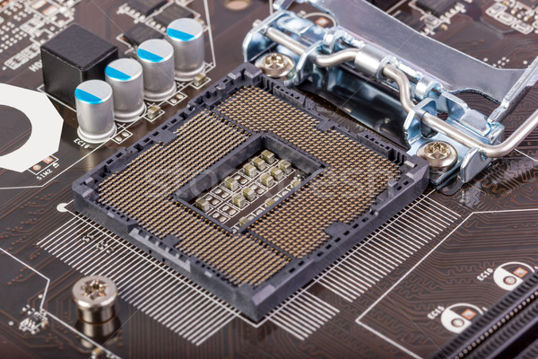 電子 採集 空的 CPU 插座 處理器 商業照片 © nemalo