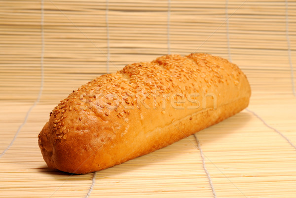 Francia kenyér mini francia kenyér szezámmag háttér kenyér Stock fotó © nemalo