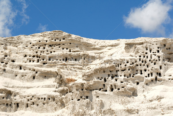 Sandy mountain with the bird's nests Stock photo © nemalo