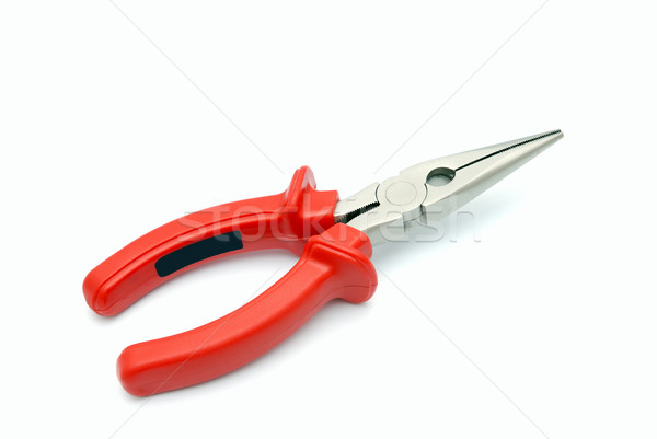 Flat-nose pliers with red handles Stock photo © nemalo