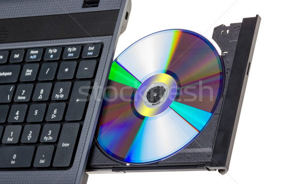 Electronic collection - Laptop with open DVD tray Stock photo © nemalo