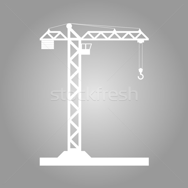 Building Tower crane icon - vector. Stock photo © nemalo