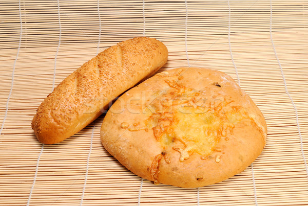 французский багет хлеб сыра фон завтрак Сток-фото © nemalo