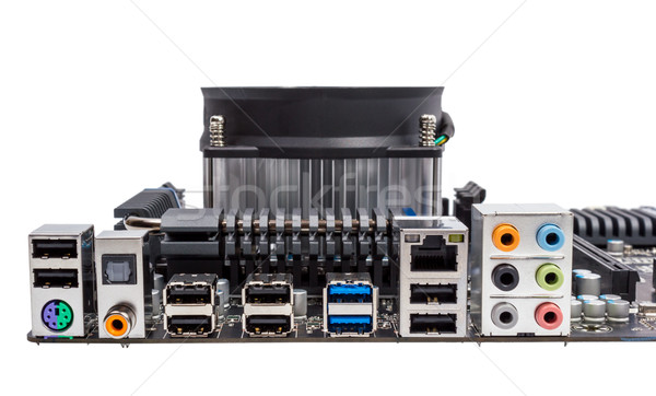 Stockfoto: Elektronische · collectie · computer · moederbord · cpu · geïsoleerd