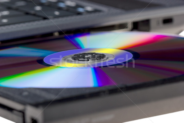 Electronic collection - Laptop with open DVD tray Stock photo © nemalo