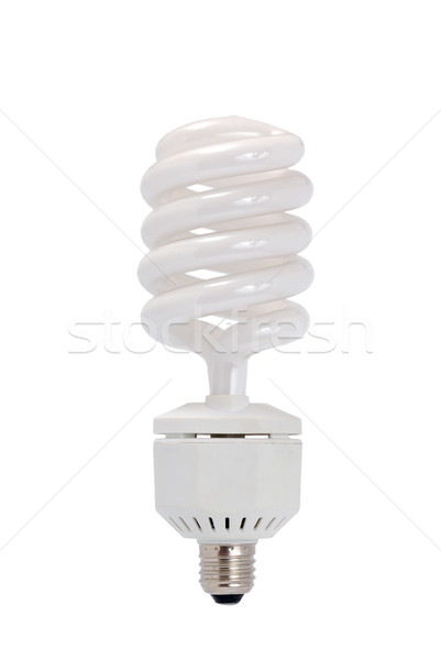 [[stock_photo]]: énergie · fluorescent · ampoule · isolé · blanche