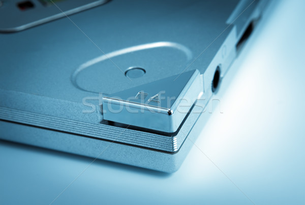 Electronic collection - Eject button toned blue Stock photo © nemalo