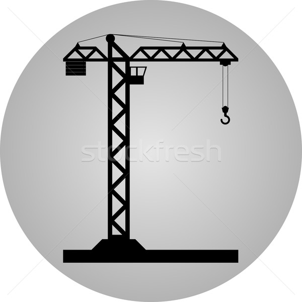 Tower crane - Vector icon isolated Stock photo © nemalo