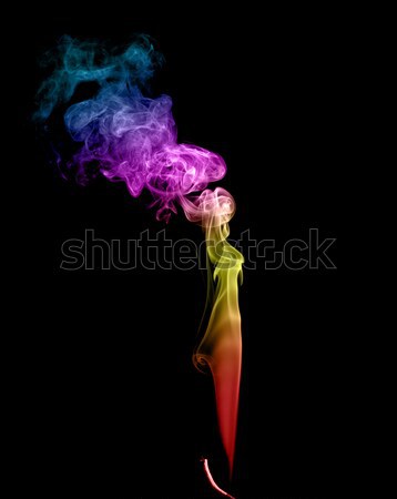Resumen humo oscuro arte negro Foto stock © nemalo