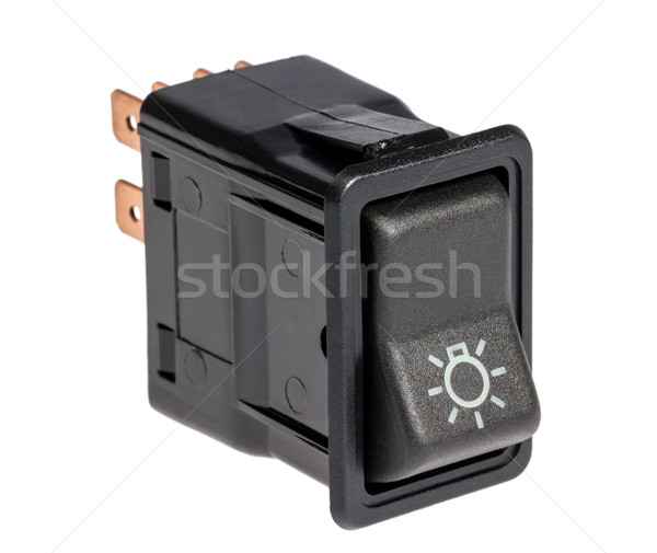 Voiture lumière contrôle switch isolé blanche [[stock_photo]] © nemalo