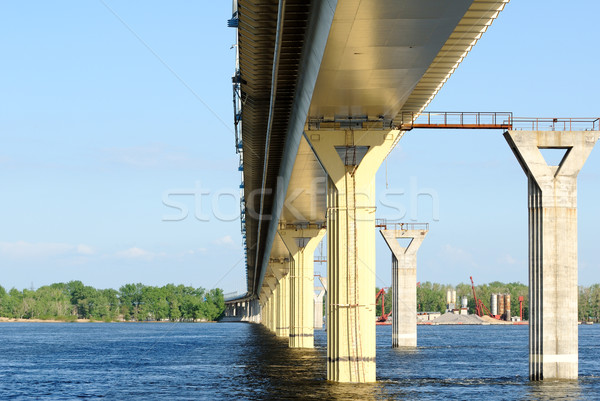 Bridge on the river Volga, Russia Stock photo © nemalo