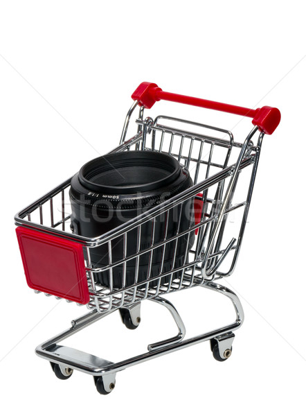 Shopping Cart with a camera lens Stock photo © nemalo