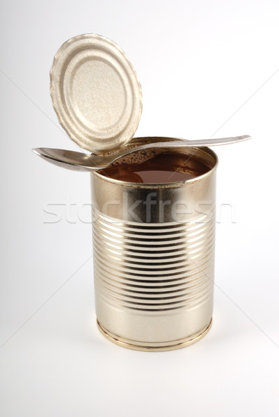 The open metal can Stock photo © nemalo