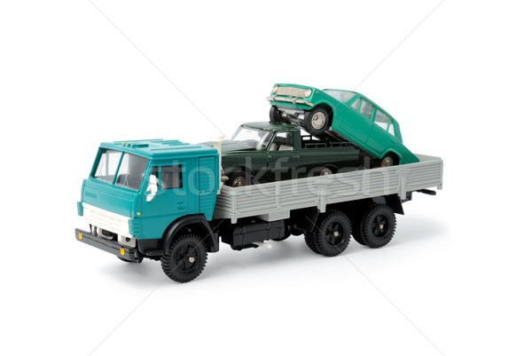 Transport jouet voitures Retour camion blanche [[stock_photo]] © nemalo