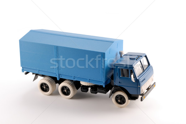 Collection scale model of the blue truck Stock photo © nemalo