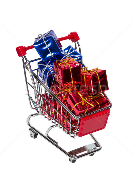 Shopping Cart with gift boxes Stock photo © nemalo