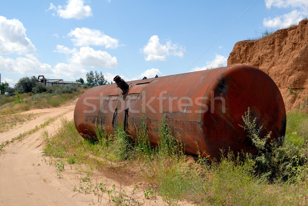 The old railway tank for transportation of mineral oil Stock photo © nemalo