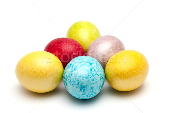 Coloured easter eggs Stock photo © nemalo