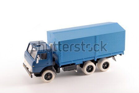 Collection scale model of the blue truck Stock photo © nemalo