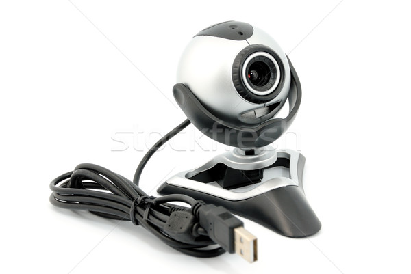 Webcam moderno isolato bianco computer sicurezza Foto d'archivio © nemalo