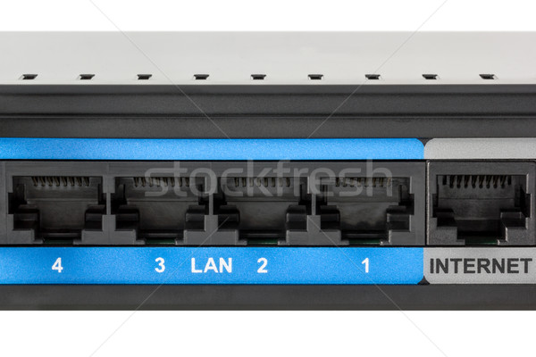 Electronic collection - black wireless internet network wi-fi ro Stock photo © nemalo