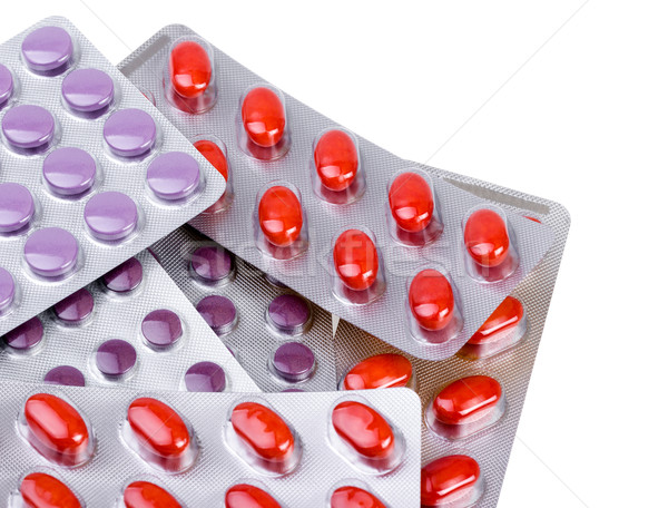 Medicine pills packed in blisters Stock photo © nemalo
