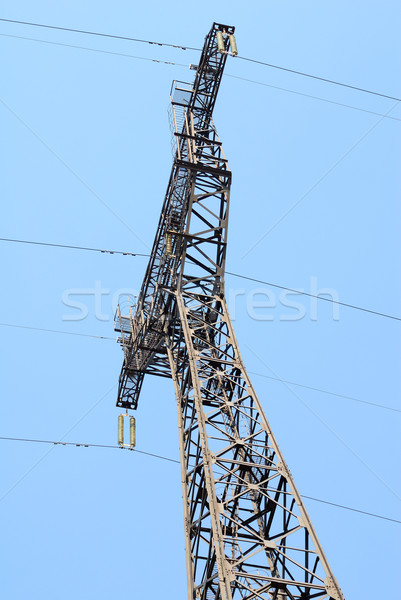 電気 青空 高電圧 建設 技術 業界 ストックフォト © nemalo