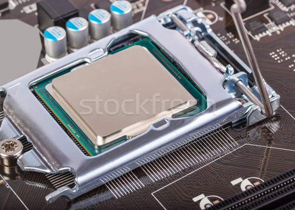 電子 採集 CPU 插座 主機板 業務 商業照片 © nemalo