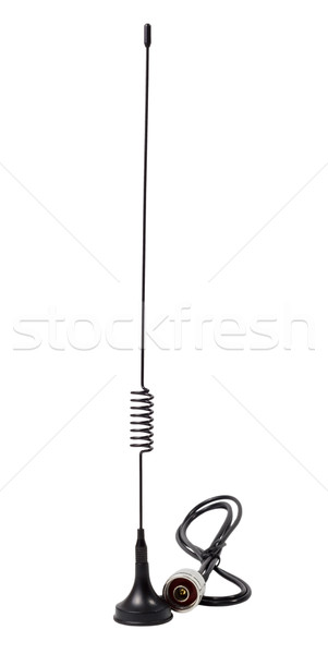 Foto stock: Antena · gsm · padrão · isolado · branco · tecnologia