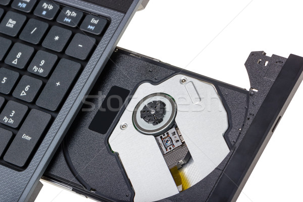 Electronic collection - Laptop with open DVD tray Stock photo © nemalo