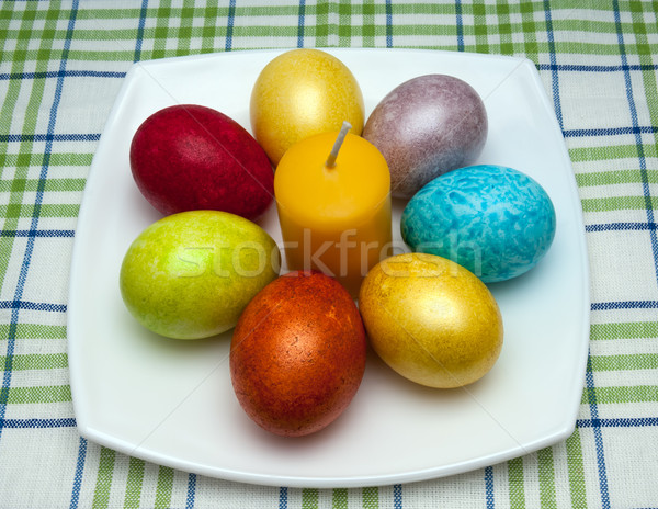 Coloured easter eggs Stock photo © nemalo